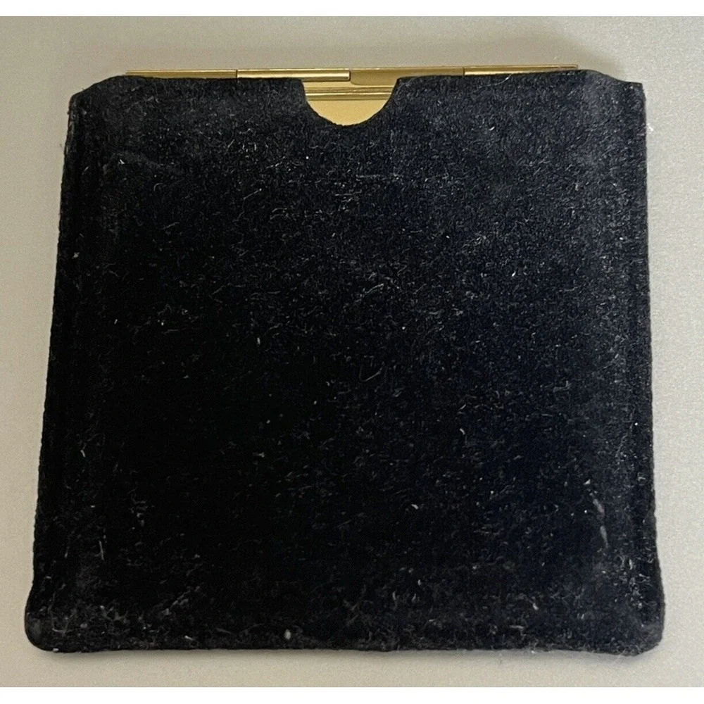 Joan Rivers Goldtone Bee Purse Travel Mirror Compact w/‎ Black Velvet Case 3